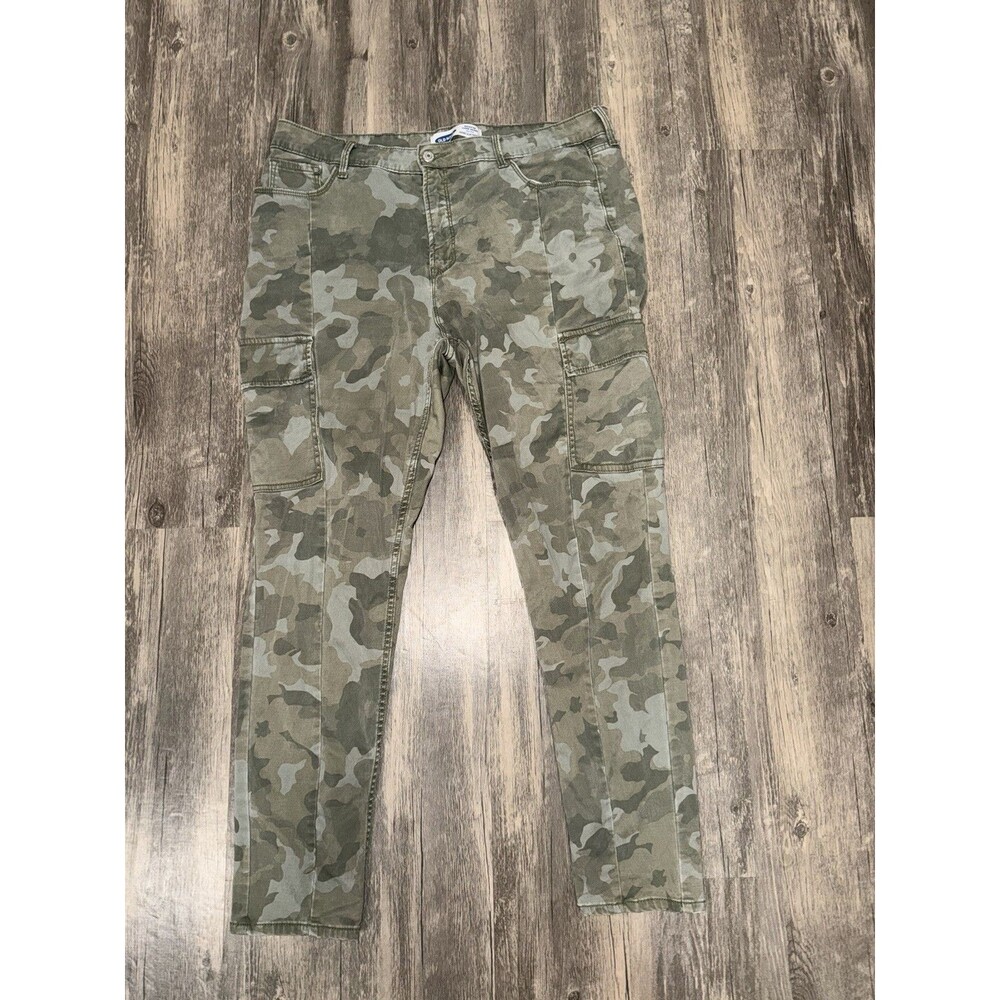 Old Navy Womens Pants Size 16 Green Camo Rockstar Super Skinny High Rise Casual